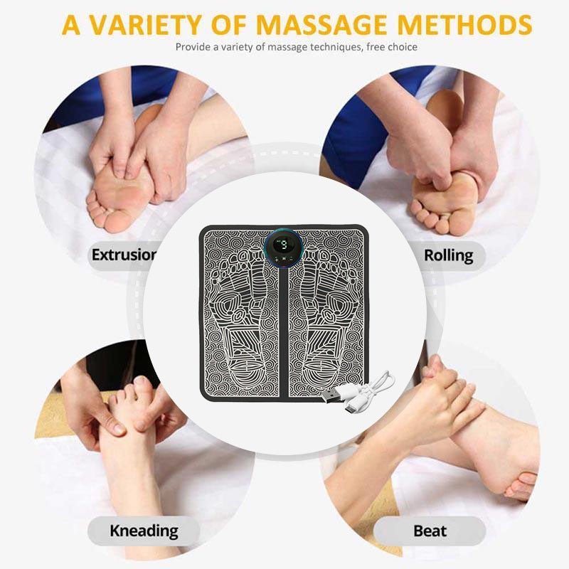 EMS Foot Massager Mat – Electric Foot Massage Pad with 6 Modes & 9 Intensity Levels