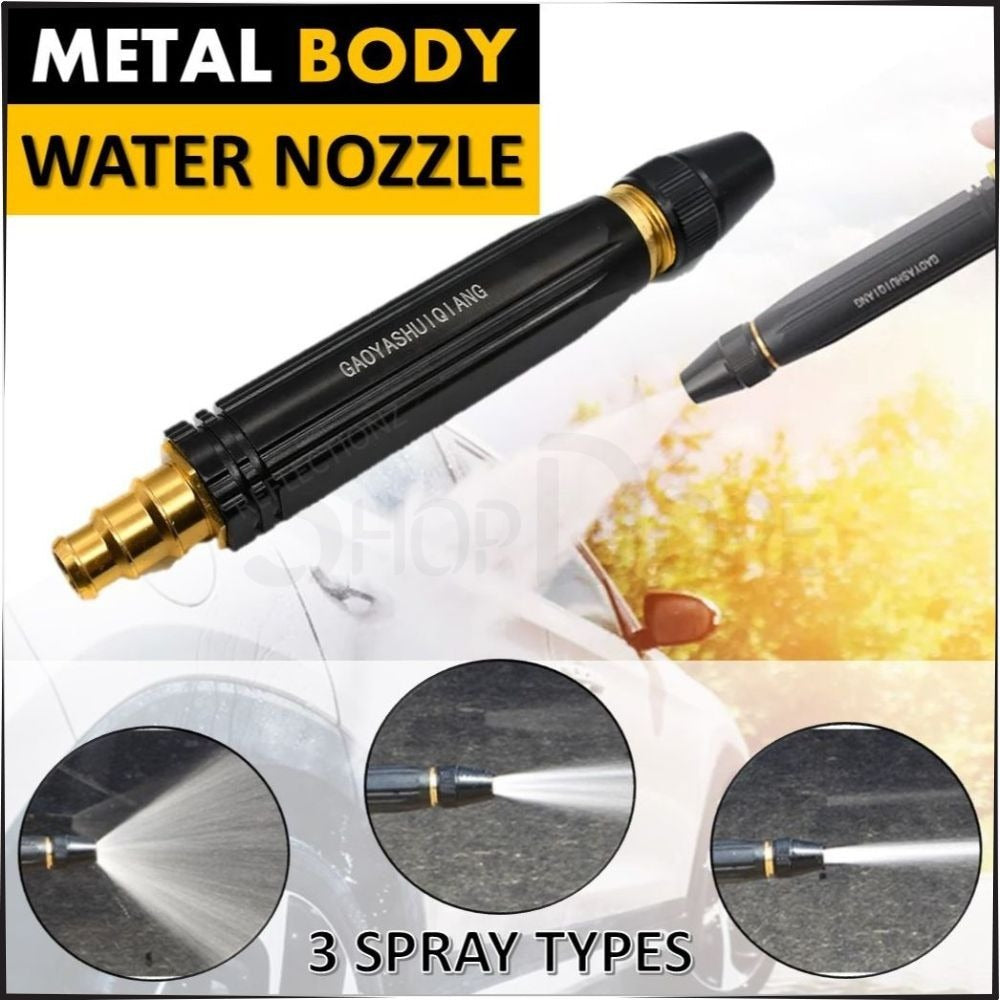 High-Pressure Hose Nozzle Spray Gun – Heavy-Duty Water Jet Nozzle with Stop Switch
