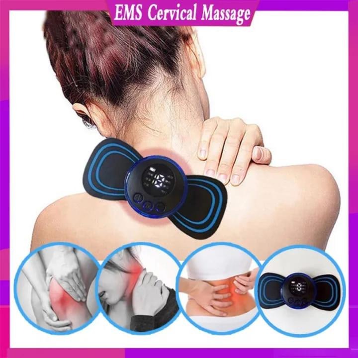 Portable EMS Mini Electric Massager Patch – Wireless Muscle Stimulator for Neck, Back & Full Body