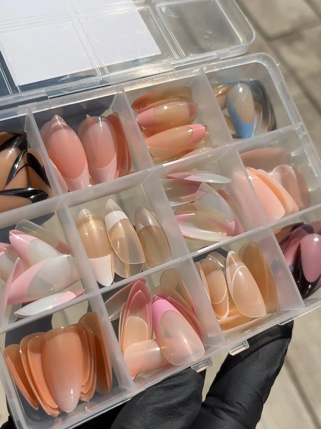 144 Pcs Multicolor False Nails with Nail Glue – Stylish Press-On Nails for Nail Art