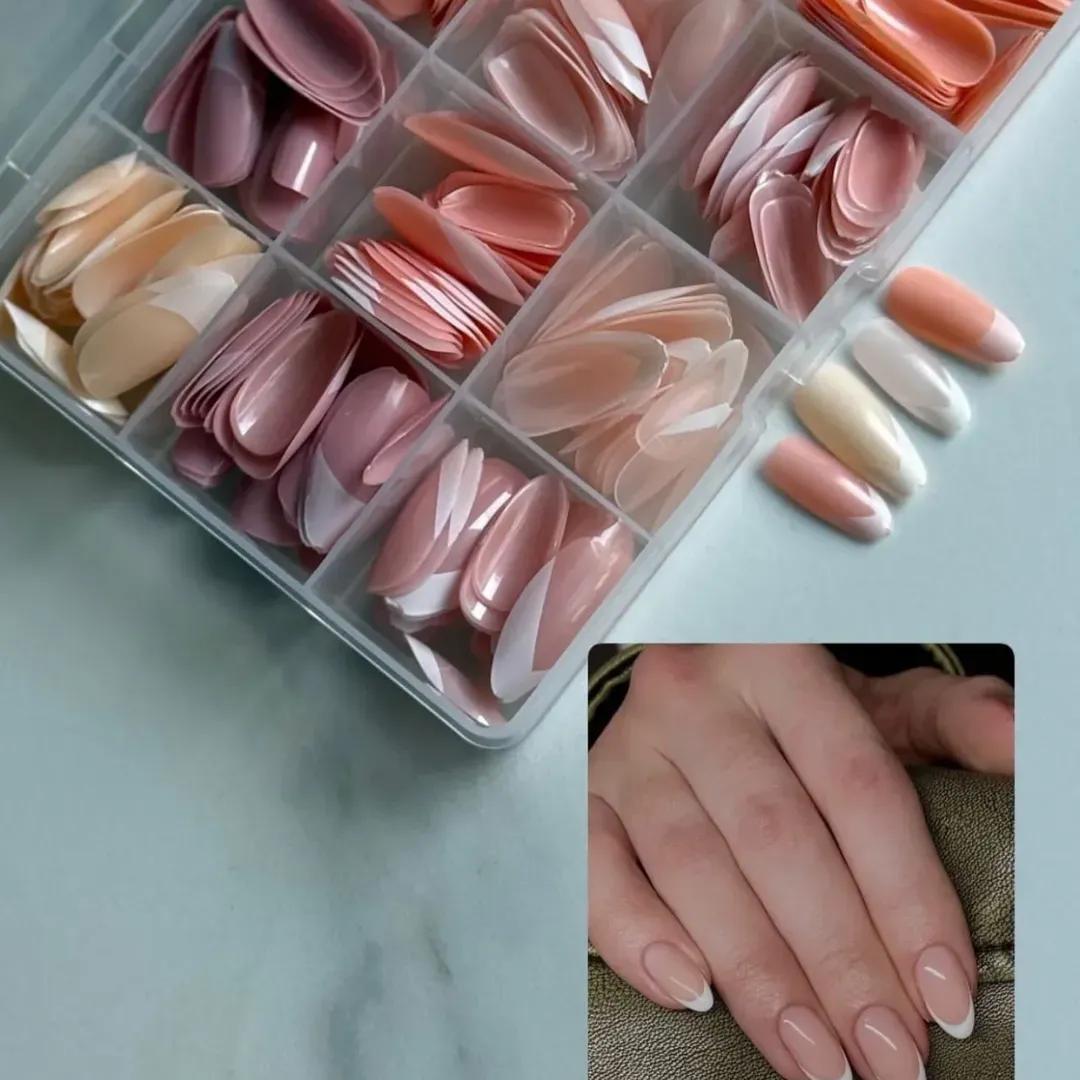 144 Pcs Multicolor False Nails with Nail Glue – Stylish Press-On Nails for Nail Art