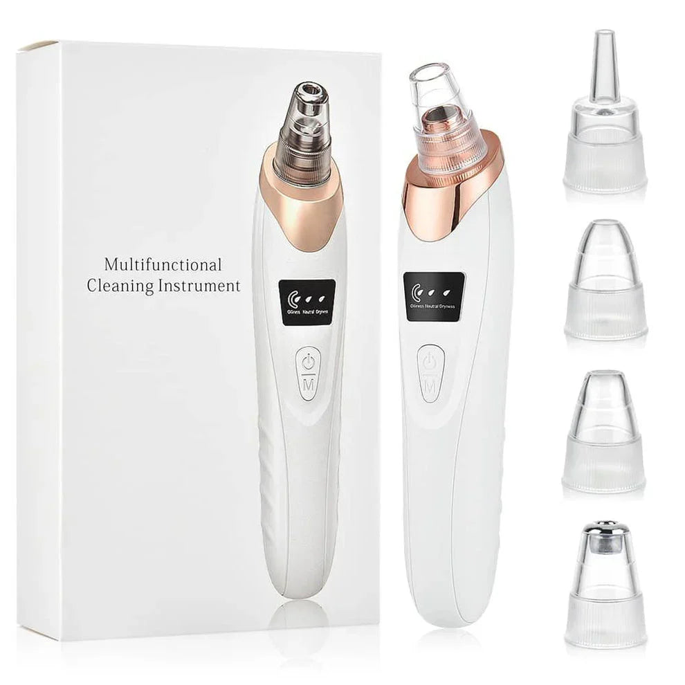 5-in-1 Rechargeable Blackhead Remover Machine – Facial Pore Vacuum with 5 Interchangeable Heads