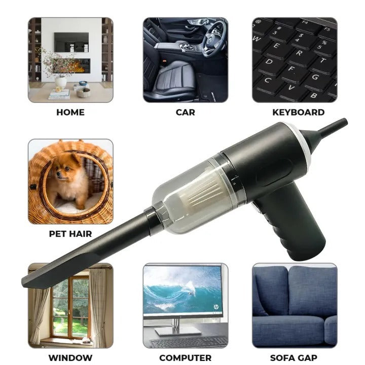 3-in-1 Portable Cordless Handheld Vacuum Cleaner – Compact Dust & Debris Cleaning Device for Home & Car