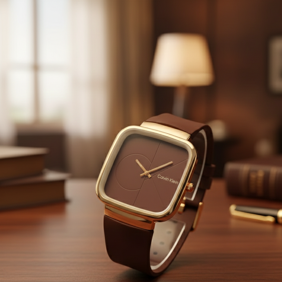 Calvin Klein Men’s Square Dial Watch – Elegant Modern Wristwatch for Daily & Special Occasions