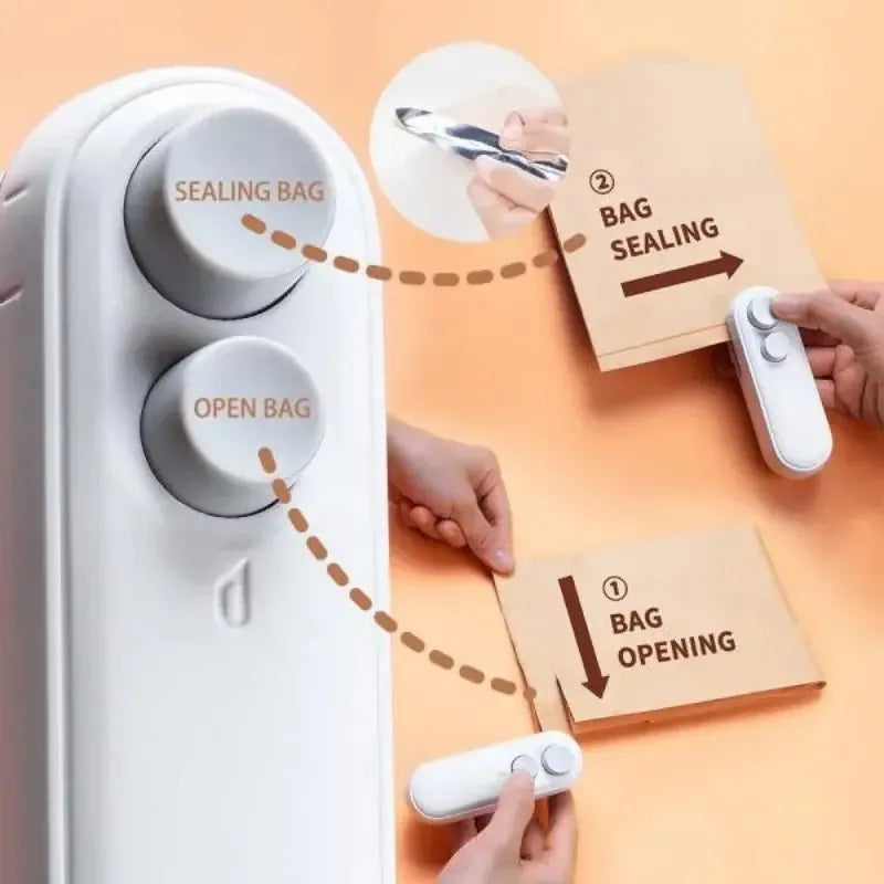 Portable Rechargeable Mini Sealer for Plastic Bags – Handheld Heat Sealing Machine