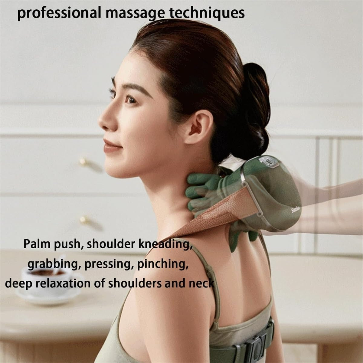 Smart Neck Massager with Heat – Deep Kneading Shoulder & Back Massage Device