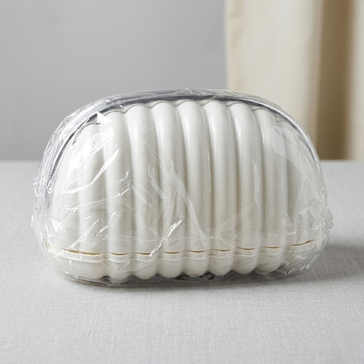 Luxury Shell Shape Tissue Box – Elegant Wave Pattern Tissue Holder for Home & Office Decor