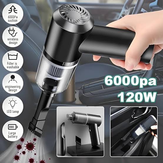 3-in-1 Portable Cordless Handheld Vacuum Cleaner – Compact Dust & Debris Cleaning Device for Home & Car