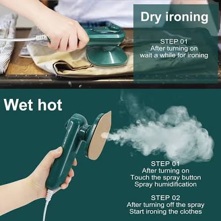 Portable Steam Iron – Mini Travel Iron with Spray, Steam & Dry Ironing