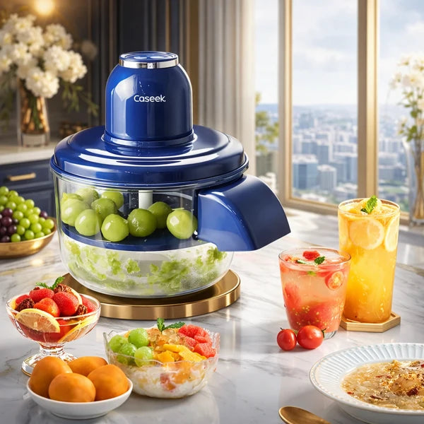 Multi-Functional Vegetable & Fruit Chopper – Manual Food Cutter with Transparent Bowl