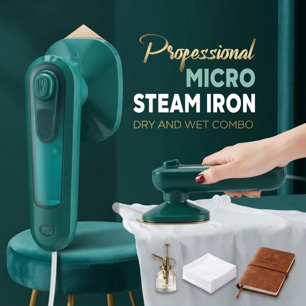 Portable Steam Iron – Mini Travel Iron with Spray, Steam & Dry Ironing